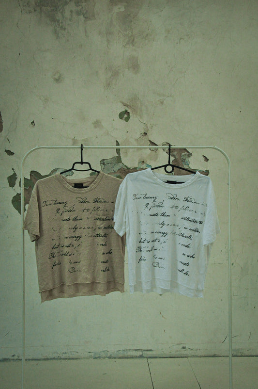 DOUBLE T-SHIRT "TRUE LUXURY" white
