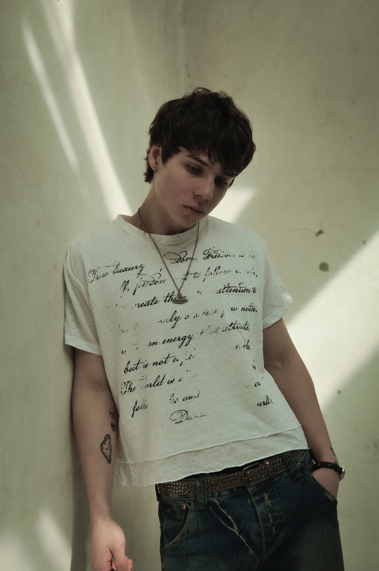 DOUBLE T-SHIRT "TRUE LUXURY" white